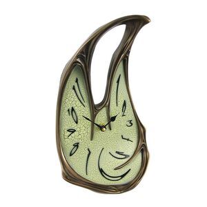 Cool Bronze Finish Melted Desk Clock Table Mantel Dali